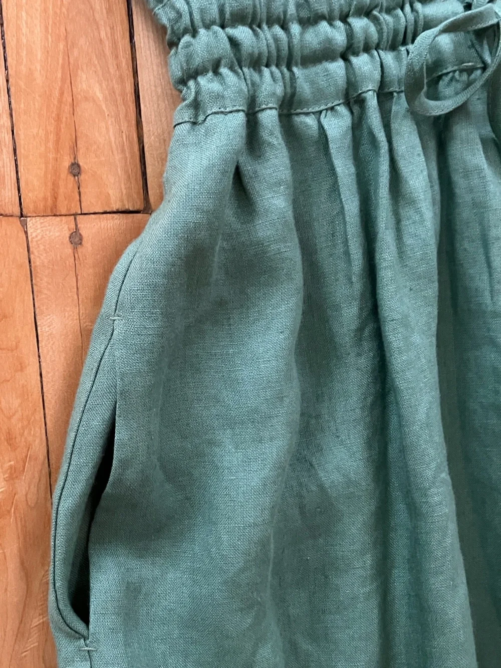 Vintage green REINE dress from Not Perfect Linen, NWOT - Picture 3 of 6